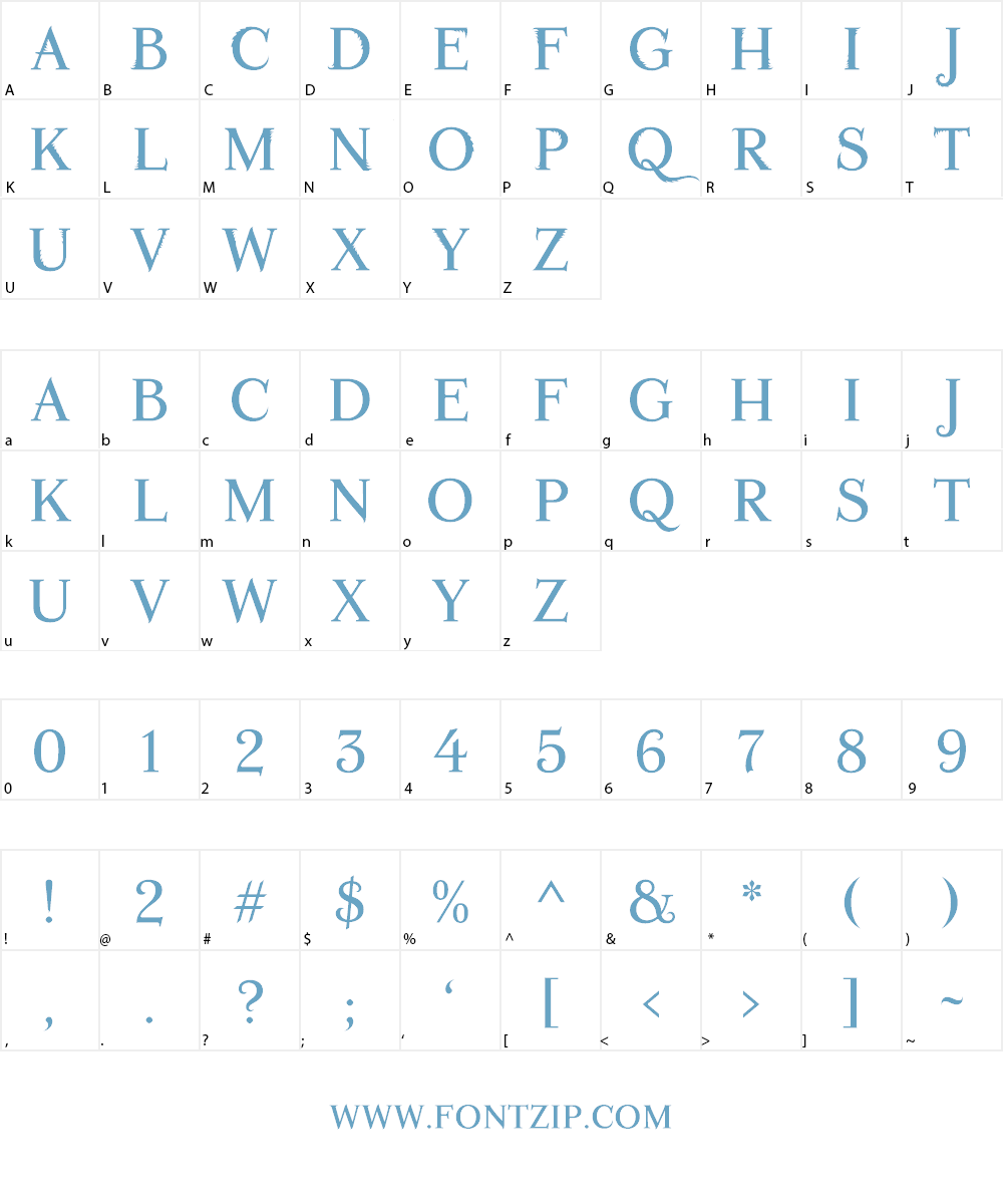 Fontastic Beast Font Character